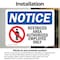 Signmission Restricted Area Authorized Employees Only OSHA Notice Sign, Vinyl Decal, 24in W x 18in L, 2PK OS-2PACK-NS-D-1824-L-16477 - alternate 4